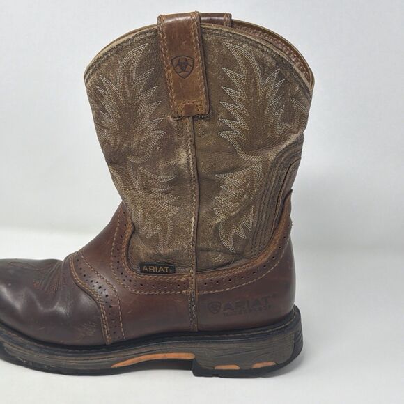 Ariat WorkHog Pull On Work Boots Men’s 8.5 EE Wide Brown Soft Toe 10008633 main image 10